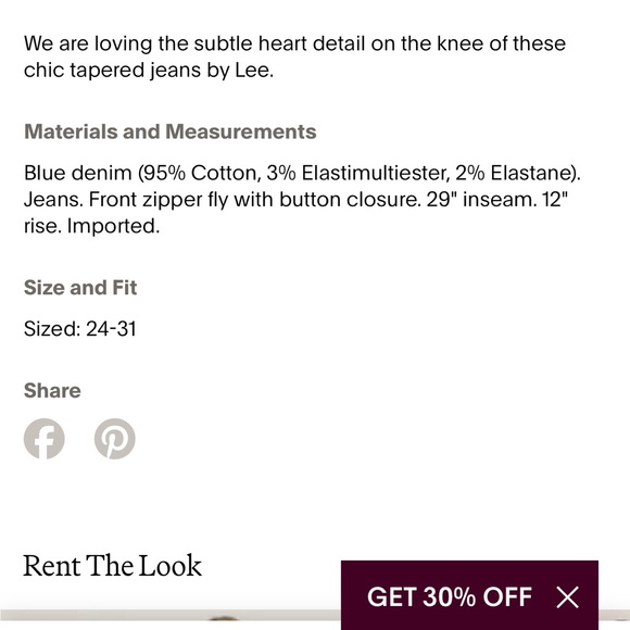 LEE High Rise Stella Tapered Jean with embroidered HEART PATCH - Picture 3 of 10